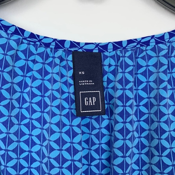 GAP Blue Print Sleeveless Smock Dress - Picture 4 of 9